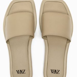 NWT off-white Zara flat sandals